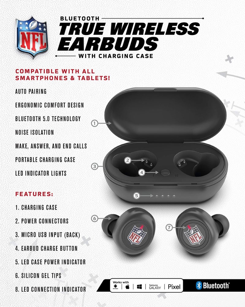 SOAR NFL True Wireless Earbuds, Arizona Cardinals - Image 4